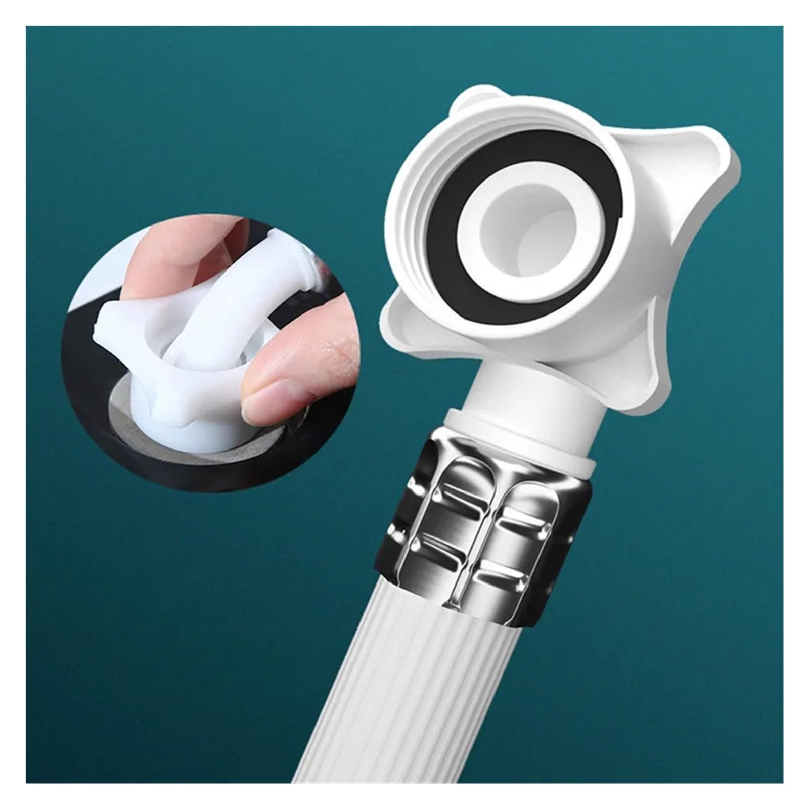 1 Tubo di Ingresso for Lavatrice Automatica, Lavabile in lavastoviglie, Tubo di Alimentazione dell'Acqua, Tipo 6 Punti, interfaccia da 25 mm(1.5M)