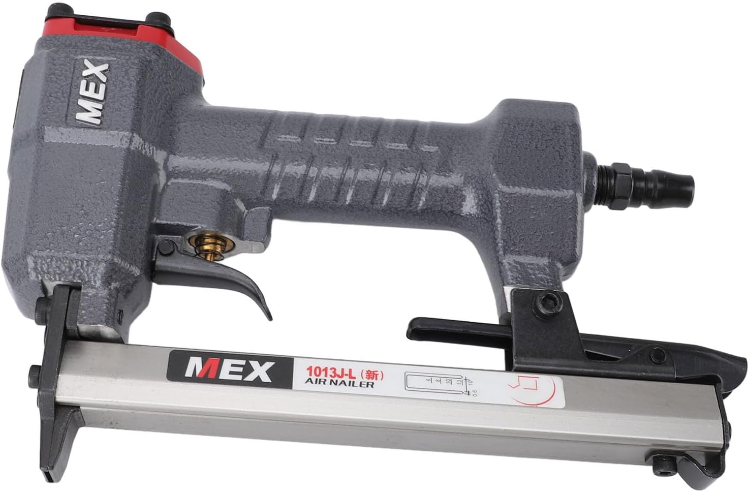 Fabater Pneumatic Brad Nailer, 1013-JL Professional Pneumatic Stapler for J Type Finish Nails 6-13mm, Heavy Duty Stapler for Woodworking Carpet Wire Fencing, 100-Nail Capacity