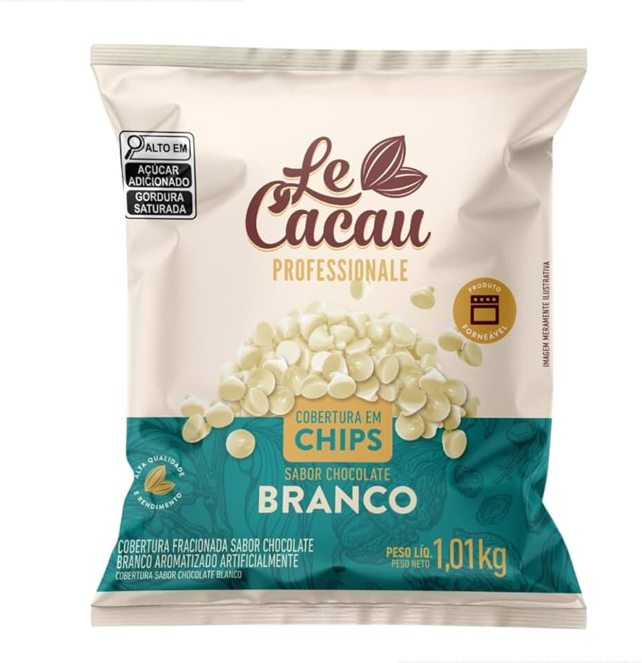 Chocolate Branco Le Cacau em Chips 1,01KG Cobertura Gotas