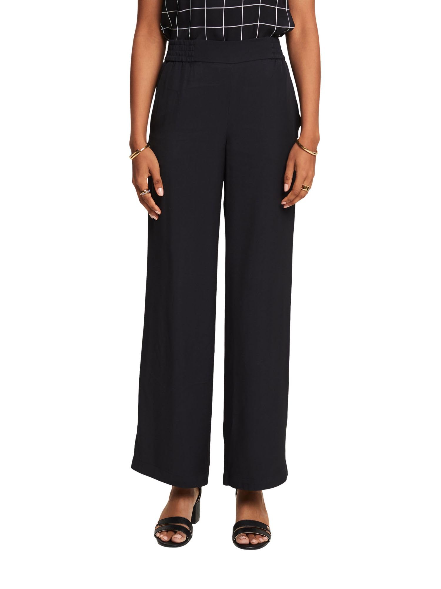 ESPRIT Women's 024ee1b323 Pants, 001/Black, 30W / 30L