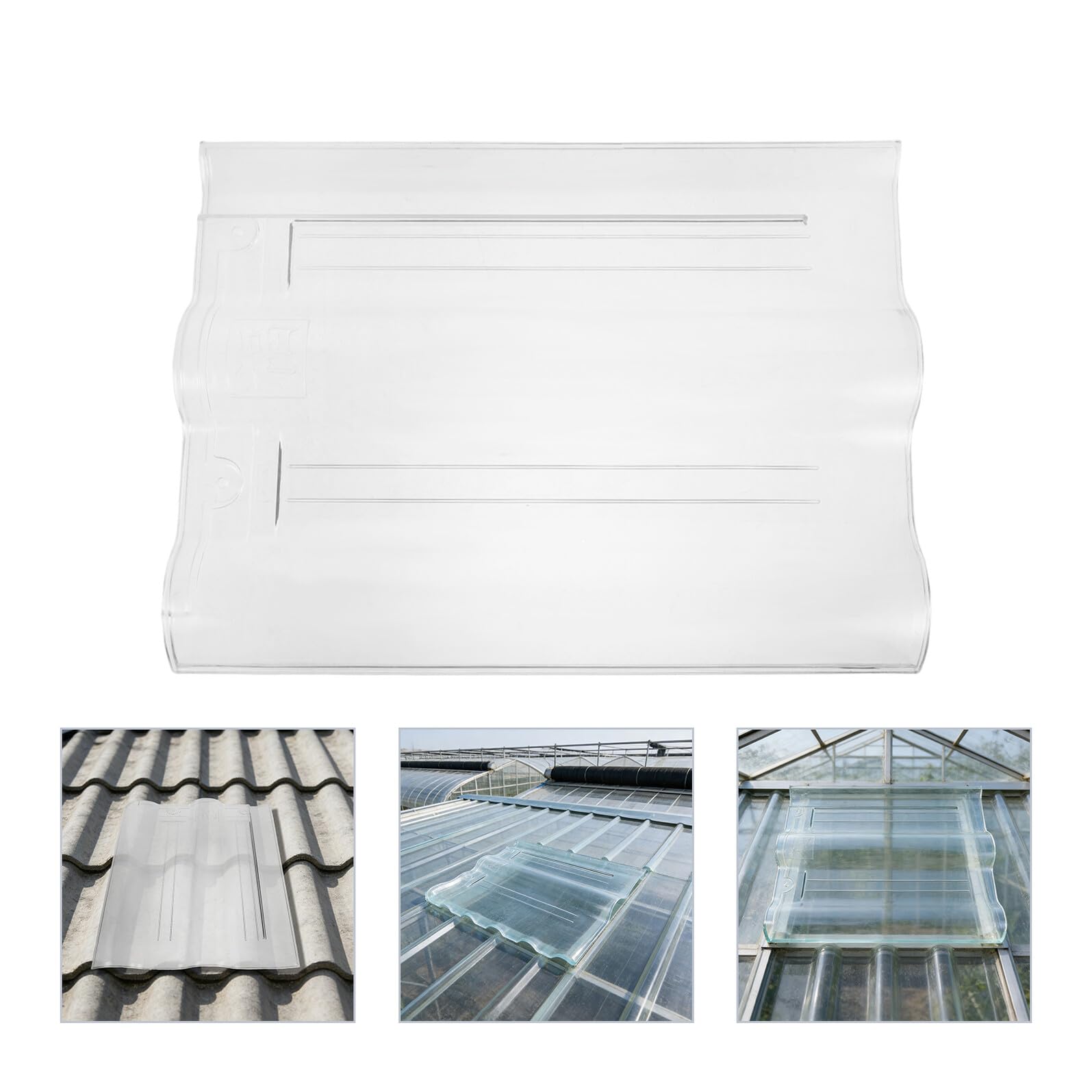 Gatuida Lámina de Techo Corrugada Transparente 300x400mm 4mm Plástico para Invernadero Paneles de Techo de Patio Protección Solar Luz Natural para Jardinería y Estructuras de Granja