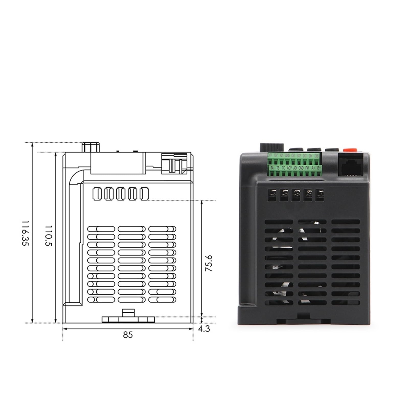 Convertitore inverter vettoriale VFD da 110 V 220 V 1,5 kW 2,2 kW, driver for motore mandrino a frequenza variabile!(2.2kw,220V)