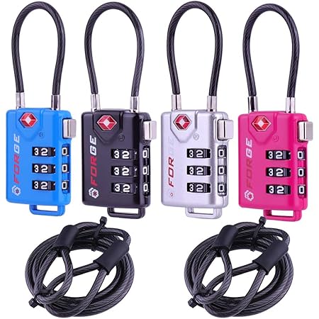 Tsa approved cable luggage locks Clearance