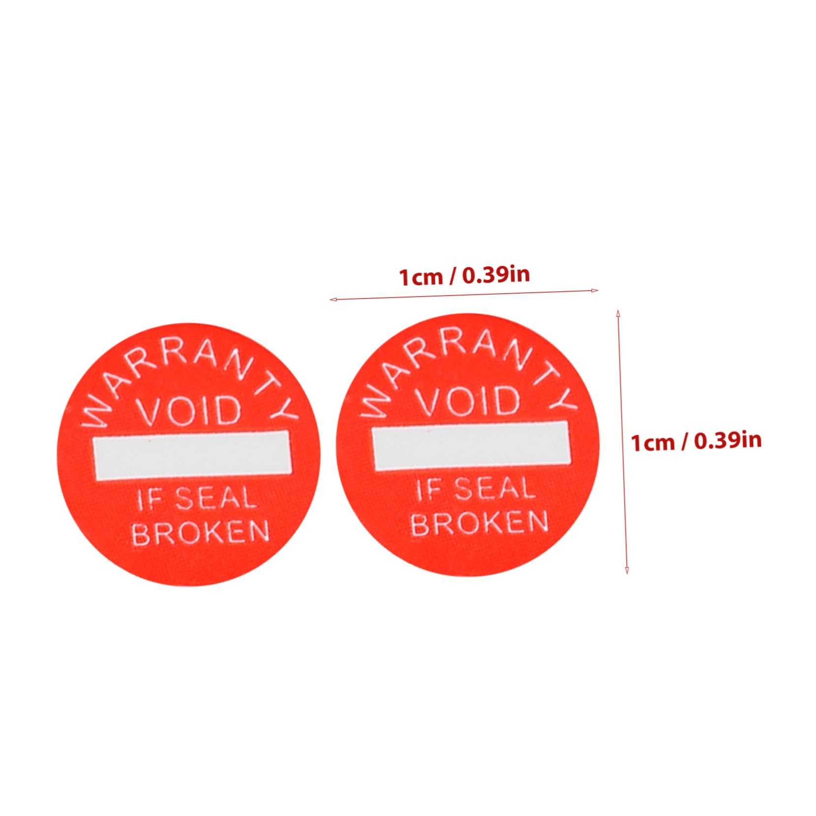 PRETYZOOM 1000 Pcs Warning Stickers Void Label Caution Sticker Round Shape Paper Adhesive for Electronics Safety