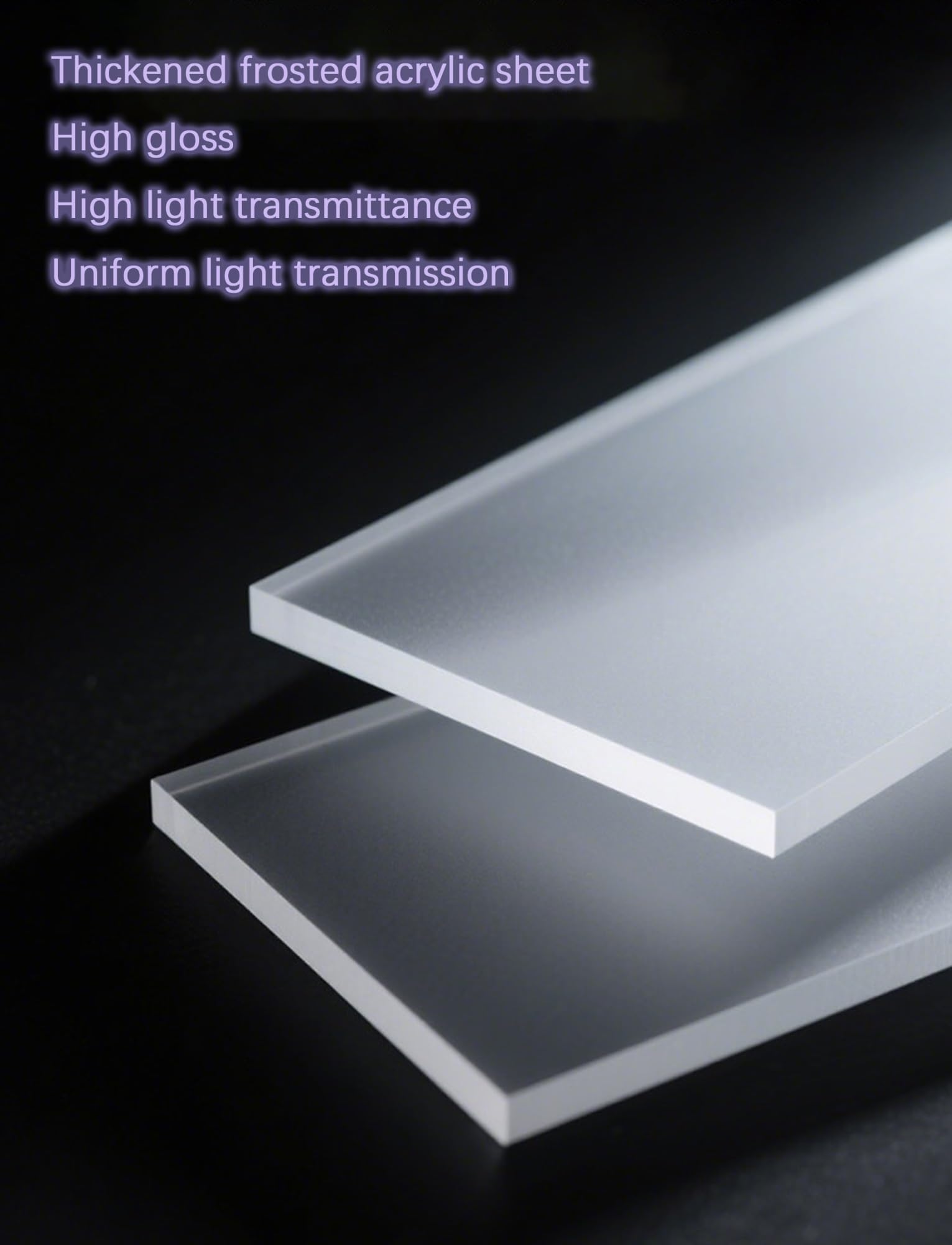 Foglio acrilico satinato, spesso plastica PMMA per display, progetti fai da te e segnaletica di lusso, doppio lato, diverse opzioni di spessore disponibili