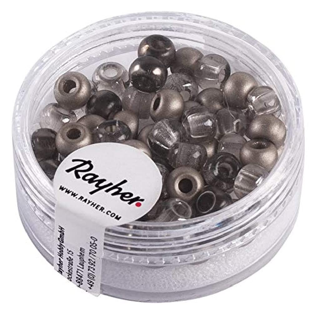 Rayher 14799509 Rocailles Mix with Large Hole Diameter 5.5 mm
