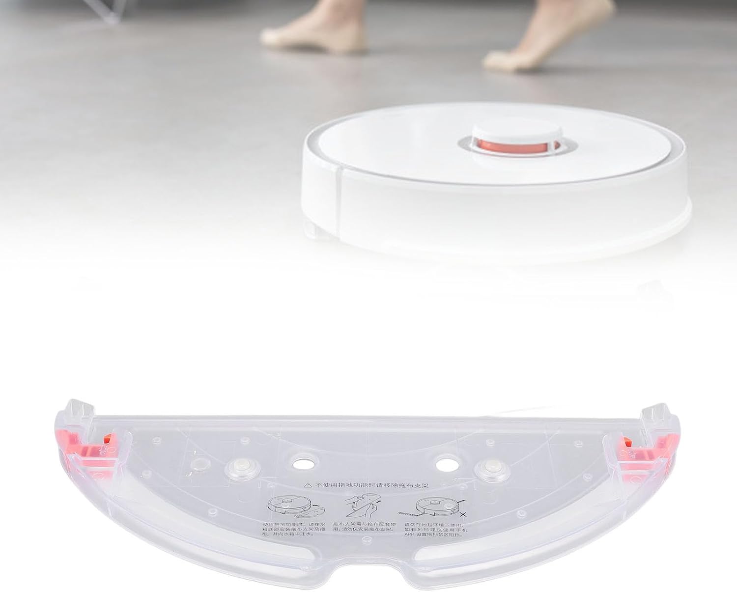 Sweeping Robot Mop Cloth Bracket Easy to Disassemble Rag Holder Widely Compatible with Roborock T7 T7PRO S5MaX S6MaX