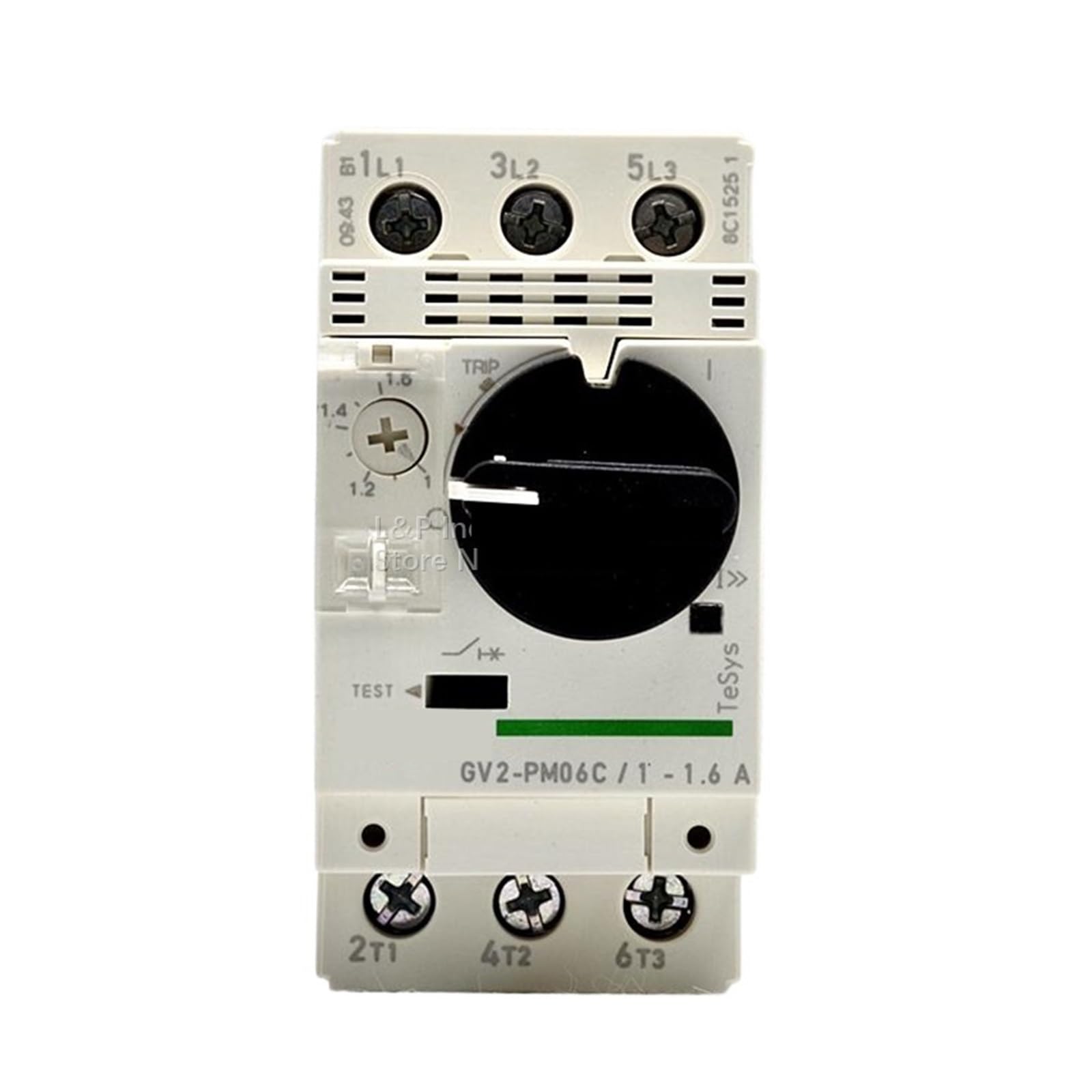 VSPPJYFG TeSys Deca GV2-PM06C Magneto Circuit Breaker Protection GV2PM06C 1-1.6A 3P knob Type Updated to Black