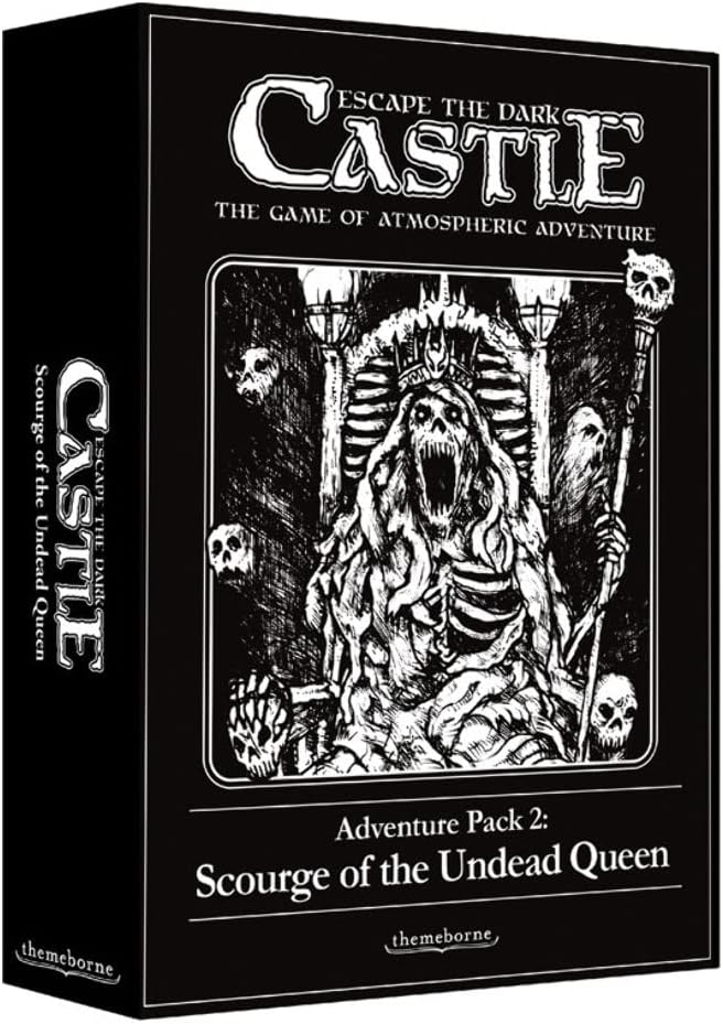 Escape The Dark Castle Board Game Scourge of The Undead Queen Adventure Pack 2 - Face New Horrors! Cooperative Strategy Game for Adults, Ages 14+, 1-4 Players, 45 Min Playtime, Made