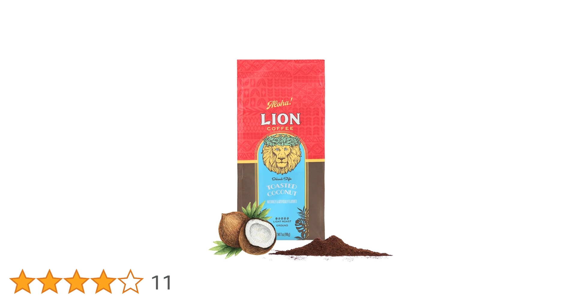 【残り僅か】ライオンコーヒー トーステッドココナッツ 12袋 残り僅か】ライオンコーヒー トーステッドココナッツ 12袋