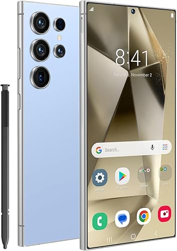 WWT Teléfono I25 Ultra desbloqueado, Android 14 16+1TBGB, bolígrafo integrado, batería de teléfono celular de 7000 mAh, pantalla HD de 6.99