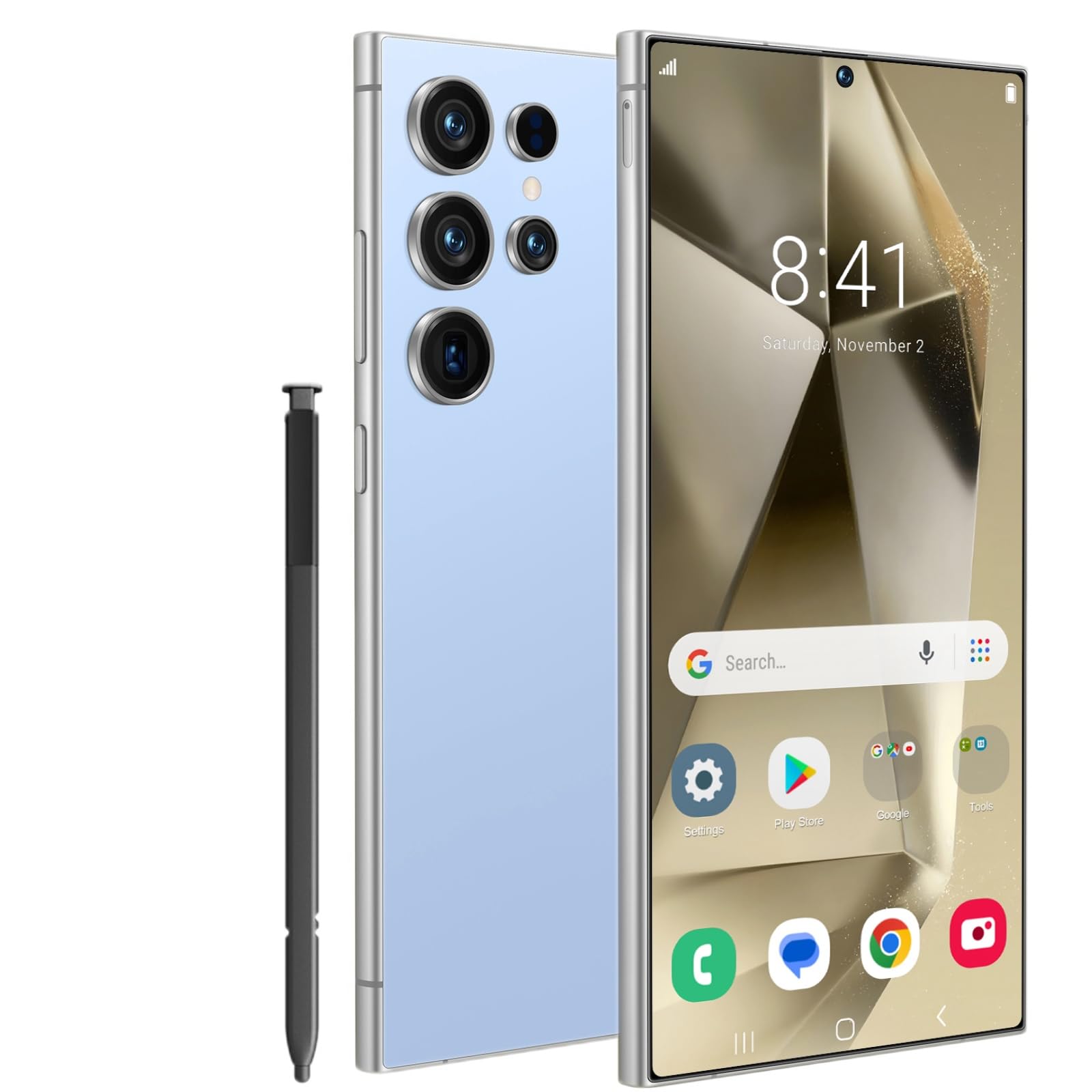 I25 Ultra Unlocked Phone,Android 14 16+1TBGB Smartphone,Built in Pen The Phone,Cell Phone Battery 7000mAh 6.99" HD Screen,Dual SIM/5G/Face ID/Fingerprint Lock/GPS (Blue, 16+1TB)