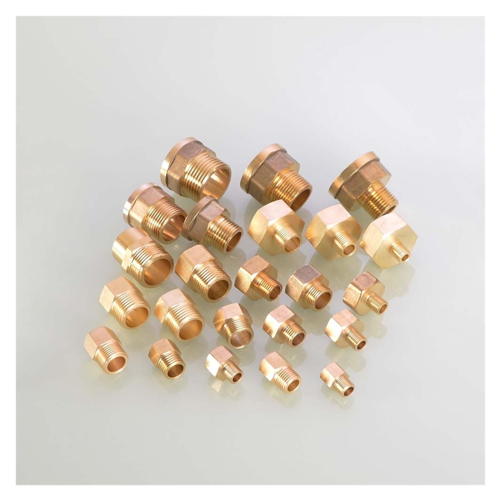 Raccordo in ottone F/M 1/8 "1/4" 3/8 "1/2" 3/4 "BSP Filettatura femmina-maschio Connettori for tubi in ottone Accoppiatore Adattatore Giunto filettato(G2-G1-1I2)
