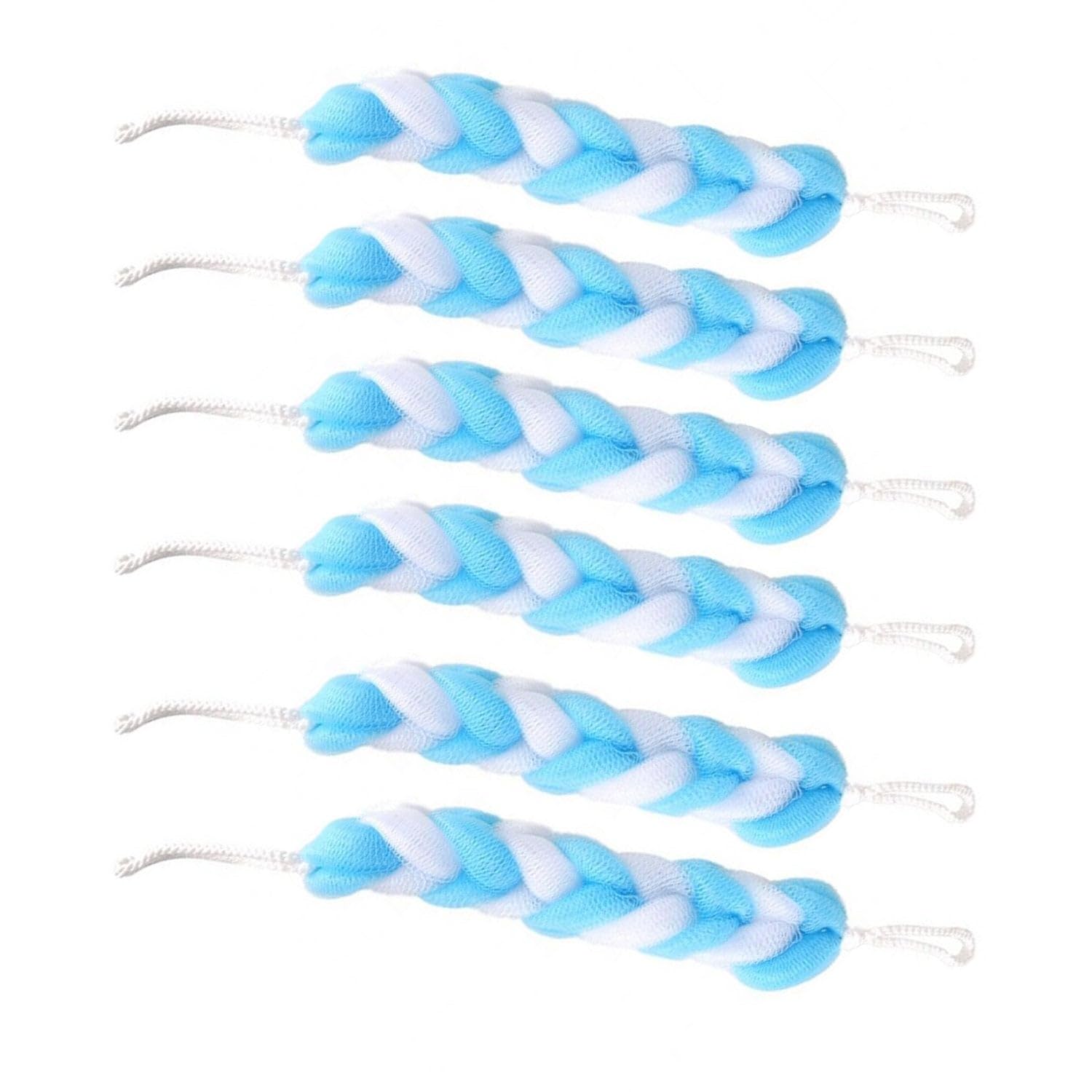 Hanging Bath Shower Loofah Sponge Pouf Body Scrubber – Soft Exfoliating Bath Accessory, (Pack of 6)-image-25