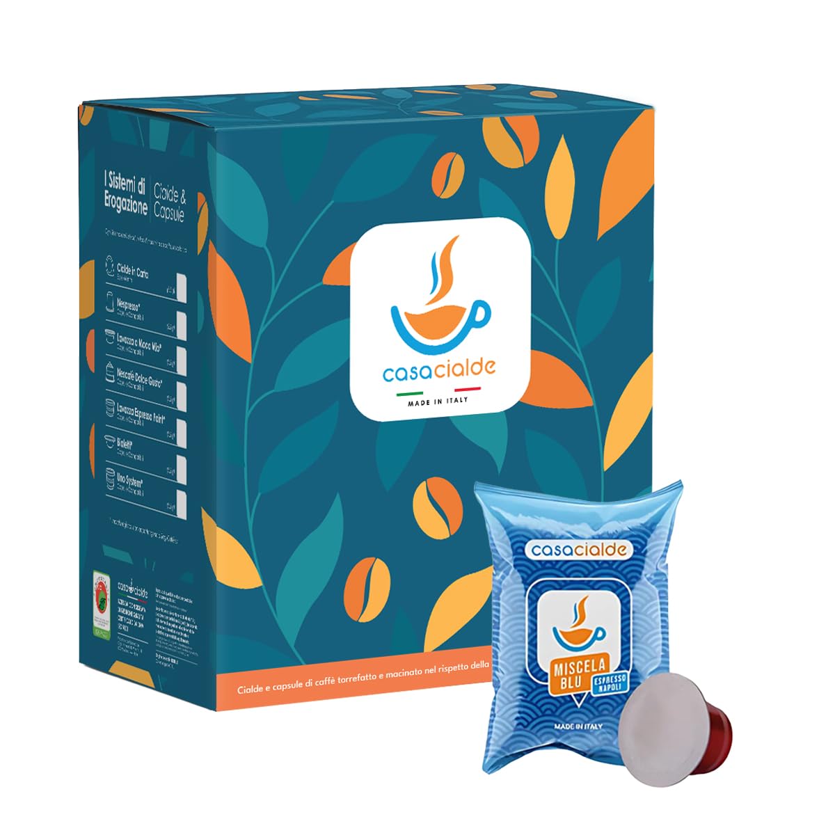 Casa Cialde - Capsule Blu Aroma e Crema Gusto Forte compatibili Nespresso 500