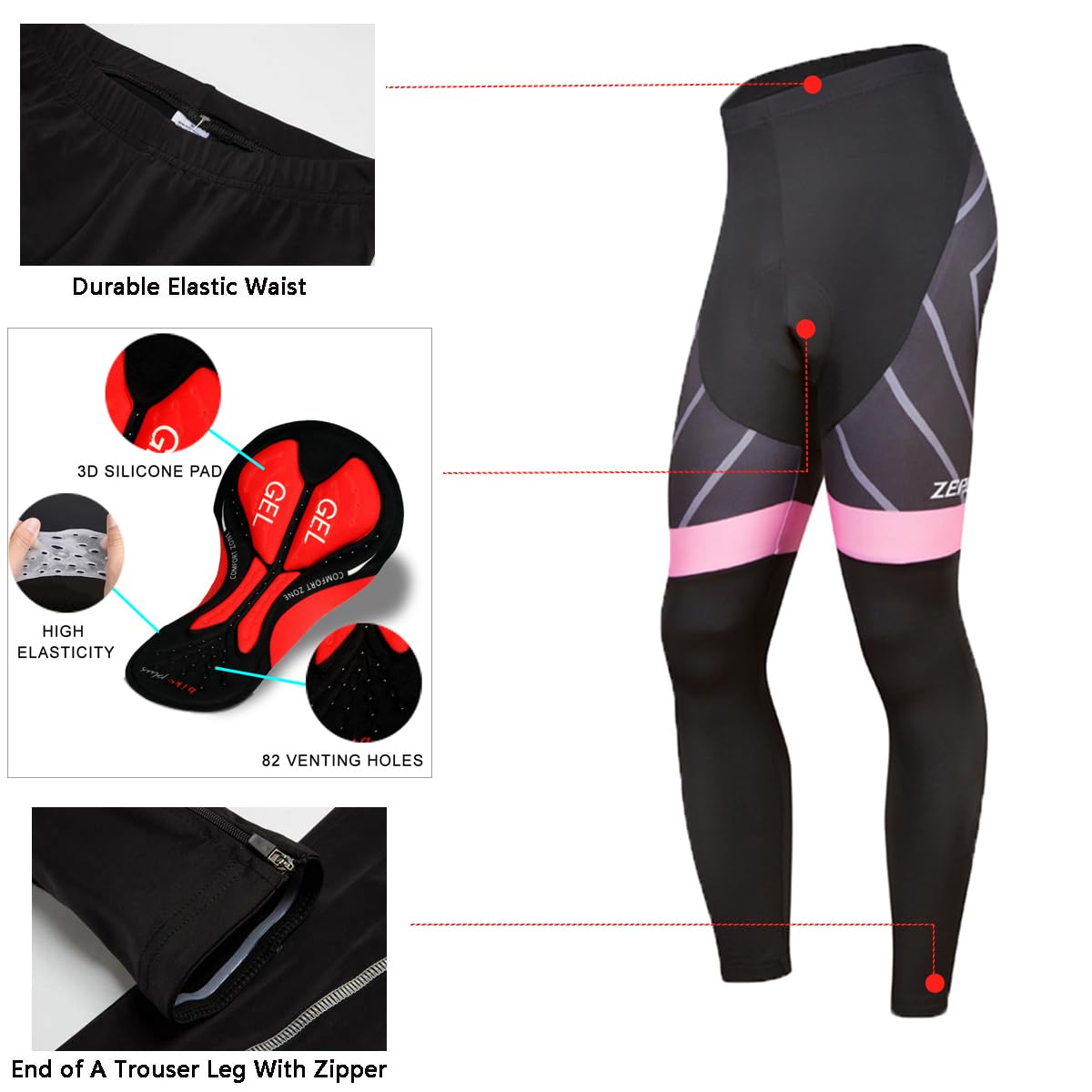 Damen-Fahrradanzug, atmungsaktiv, langärmelig, 3D-Gel, gepolstert, Netzstoff, UV-Schutz