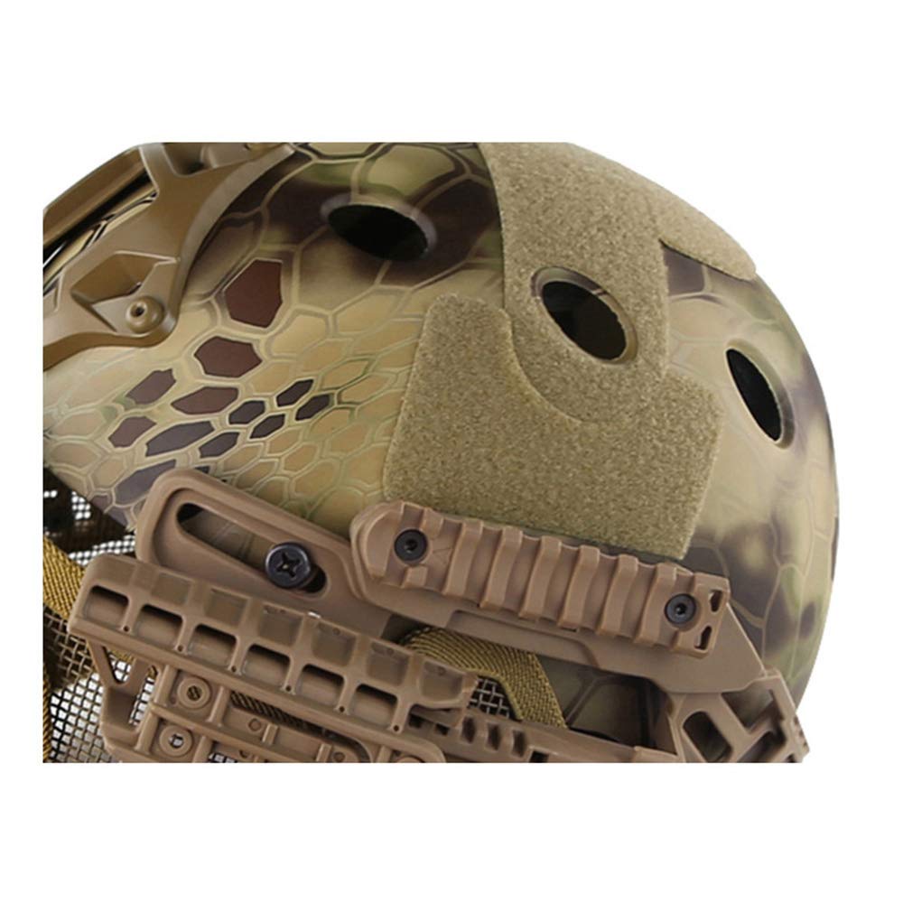 AIRSOFT AF CORE OPS MICH NOIR CASQUE LUNETTES RAIL PIVOTANT