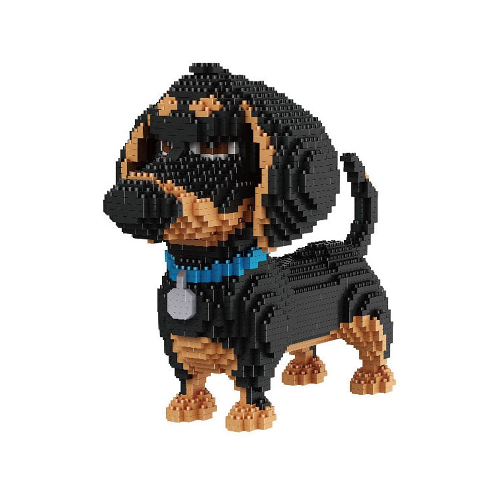 TDRHD 2000 + Pcs Super Cute Dog Model Building Blocks-Nano Mini Building Blocks DIY gift, suitable for adults and children to complete a building game, Dachshund