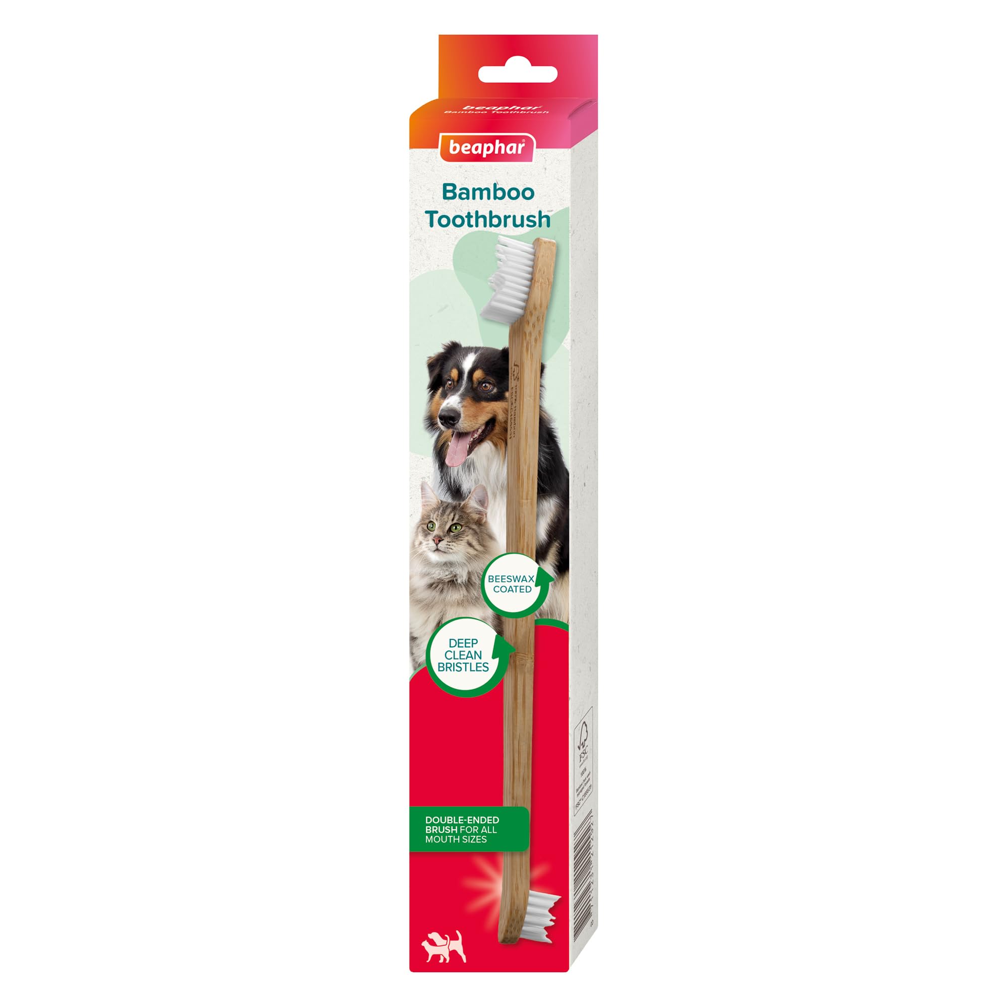 Beaphar Pet Double-Ended Bamboo Toothbrush