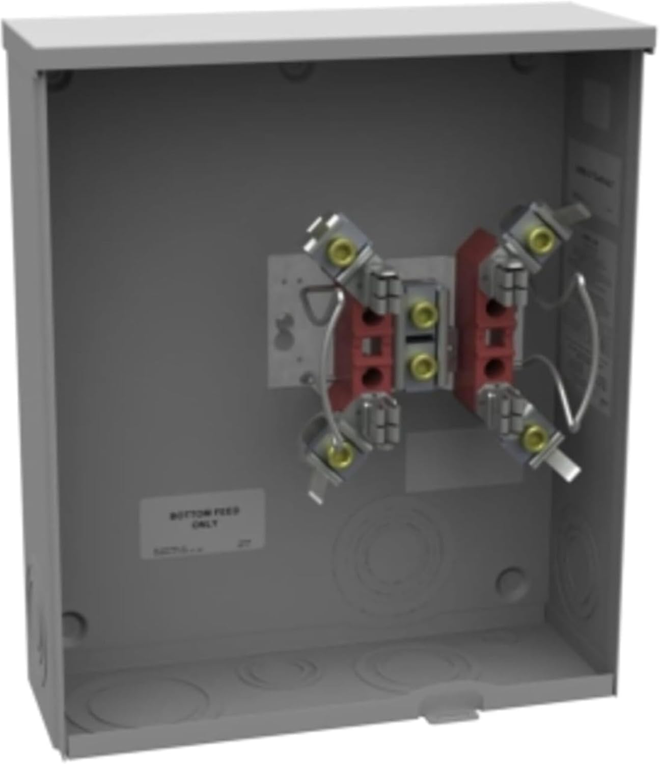 Milbank U3850-O-Tg-Kk-Alt Ringless Style Horn Bypass Meter Socket. 200 Amp, 600 Volt Ac, 4-Jaw, 1 Phase