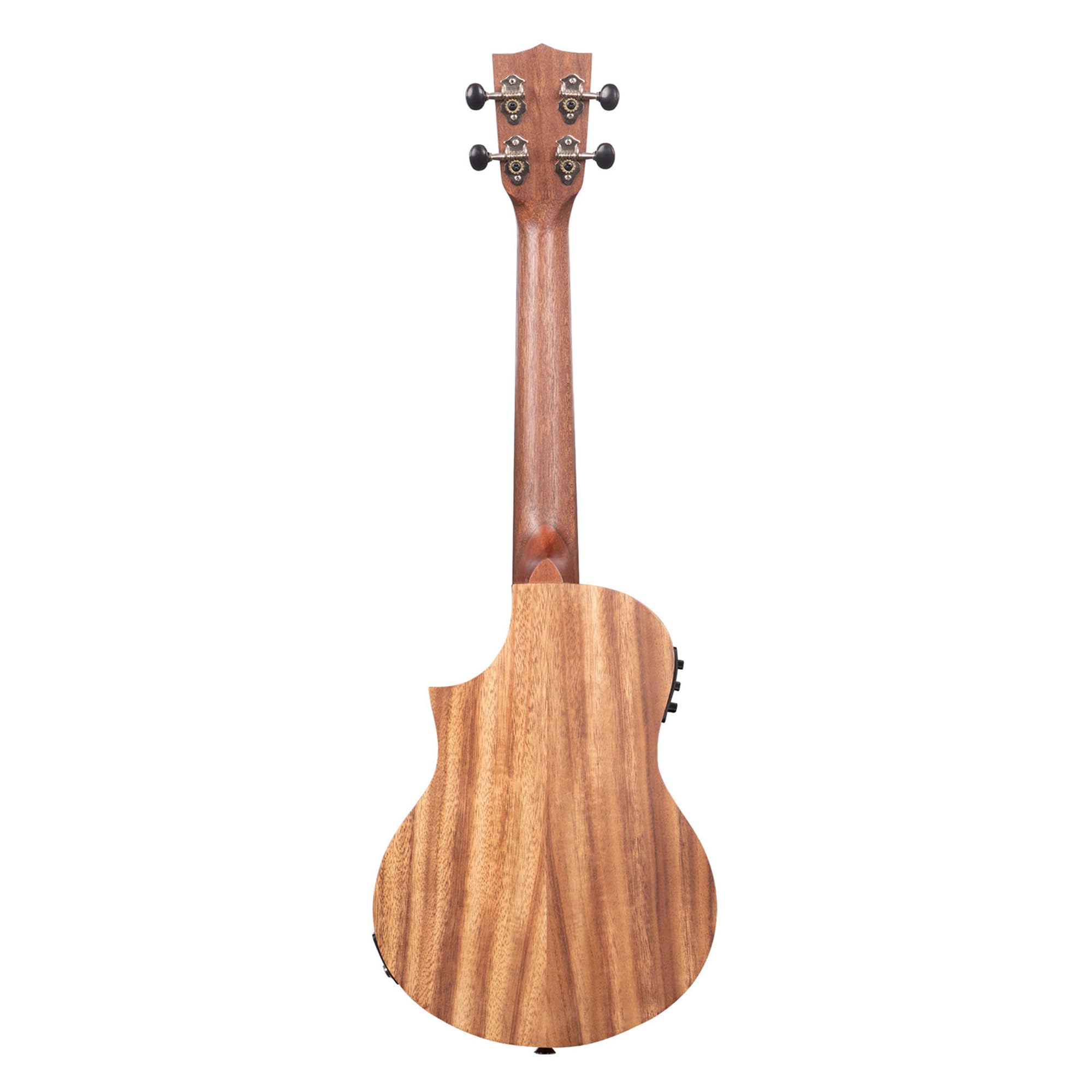 Kala Ukulele tenore tri-top in teak con cutaway ed equalizzazione, ukulele soprano acustico-elettrico, corpo in mogano, ideale per tutti i livelli di abilità, ottimo suono per principianti e