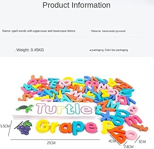 Miniatura 7 de Letras del alfabeto inglés Juego de ortografía para niños Educación Educación Educativa Inglés Tarjeta a juego Palabra Flash Card Toy