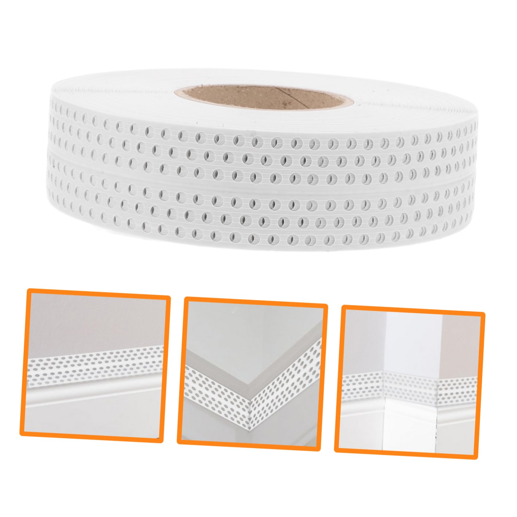 Selbstklebendes Pvc Eckband Weiß für Trockenbau, 1 Rolle | Wandanschluss für Gipskarton, Fugenband Innen, Einsatz bei Renovierung