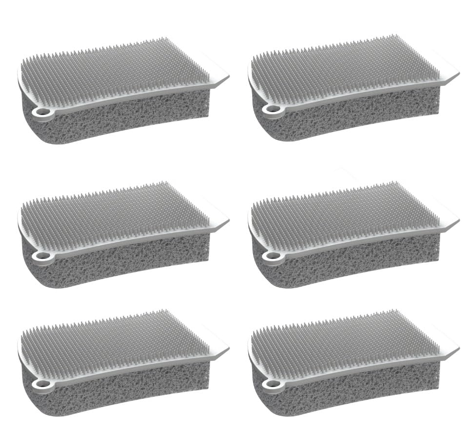 Cepillos de silicona para lavavajillas con raspador de doble cara reusable