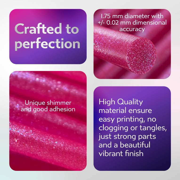 Image of Cookiecad PLA Filament Iridescent Glitter, Pixie Dust Elixir, 1.75mm 1kg