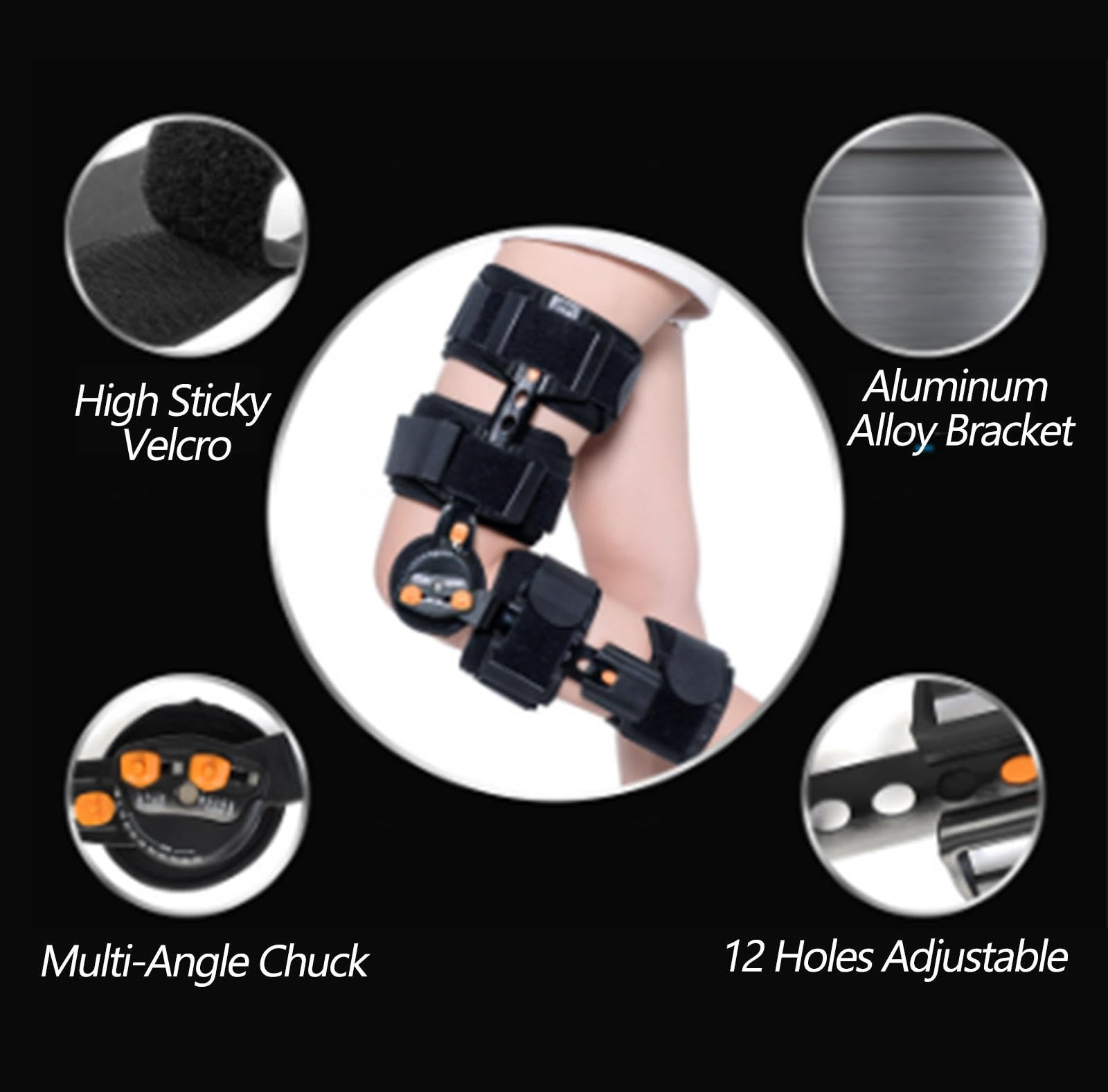 Rodillera Articulada Unisex, Lesiones Menisco, Lesiones Ligamentos, Estabiliza Ayudas Piernas Después Recuperación Lesión, Protector Abrazadera Aleación Aluminio