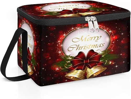 Miniatura 2 de Fun Winter Christmas Style Insulated Lunch Bag Women Reusable Lunch Tote Square Meal Bag for Adults Men Cooler Lunch Box for Work Travel Picnic Food