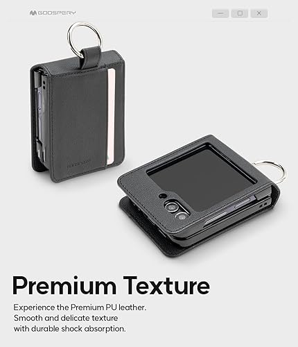 Miniatura 3 de GOOSPERY Agenda básica compatible con Samsung Galaxy Z Flip 5, tarjetero, almacenamiento de bolsillo, piel sintética de alta calidad, funda tipo