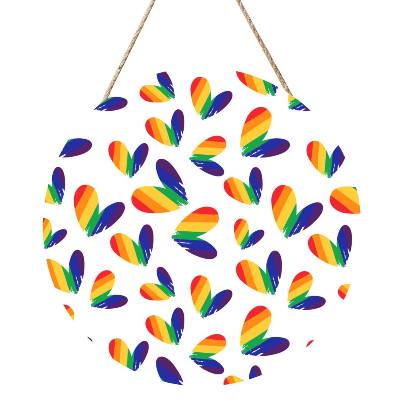 Pride Month Lgbtq Gay Pride Ally Door Signs Plaques Wood Welcome Sign For Front Door Wall Hanging For Home Farmhouse Office Classroom Party Decoration