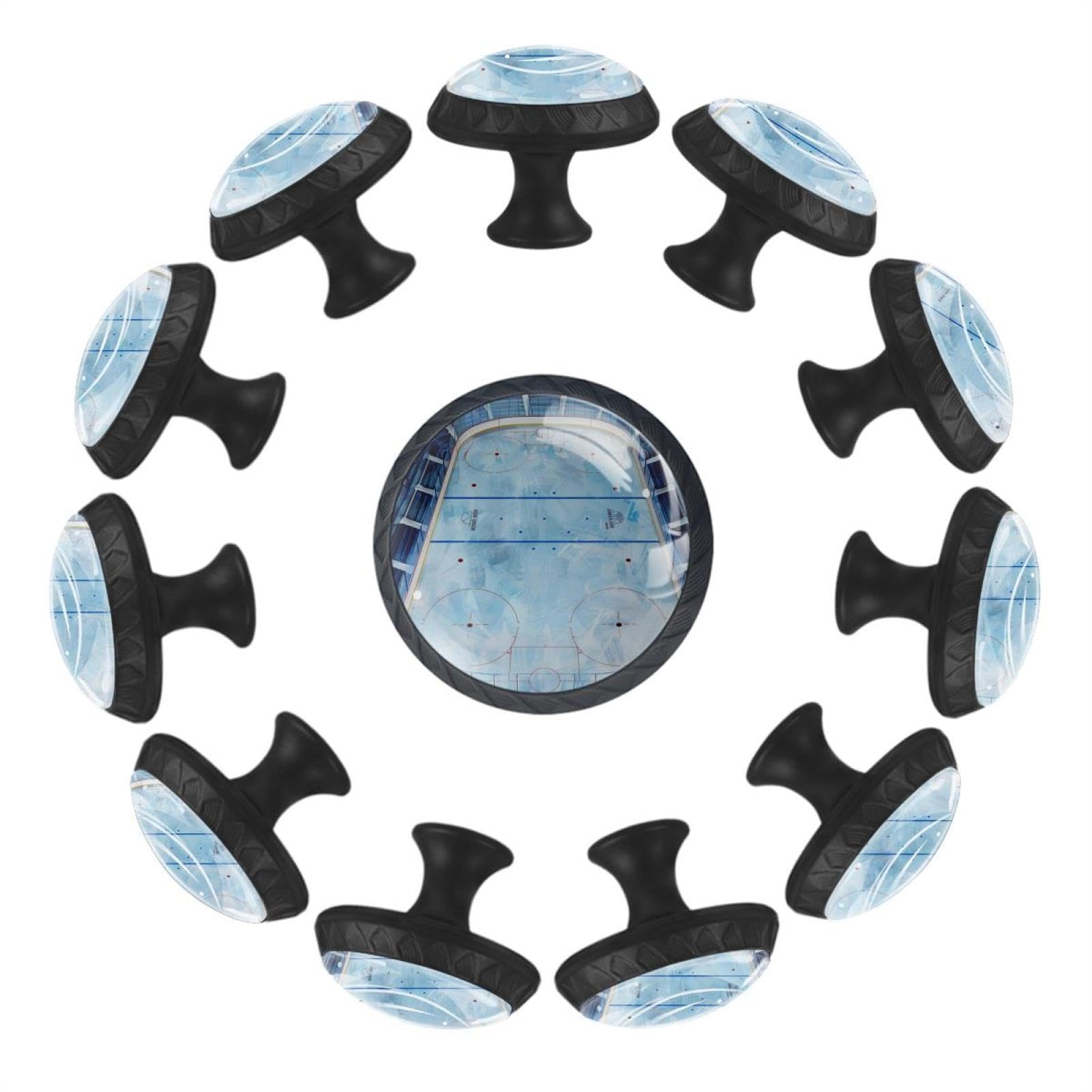 Bouton de meuble hockey sur glace en cristal pour personnaliser une chambre d'enfant