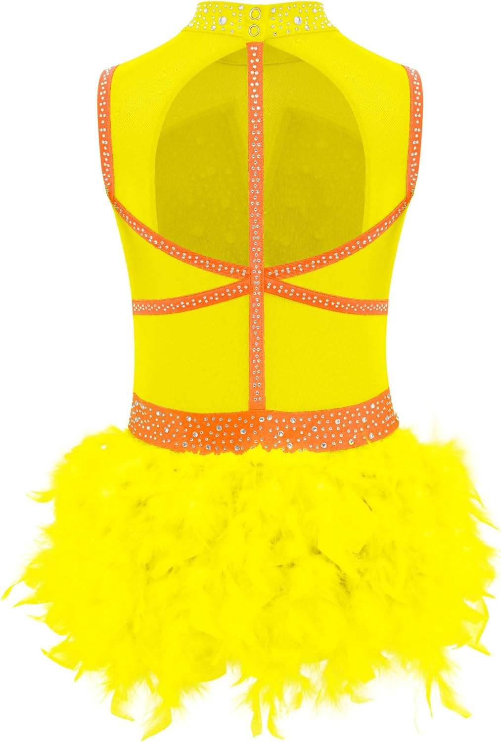 Hansber Girls Sleeveless Rhinestone for Dance Competitions Contest Gear Show Apparel Glittery Piece