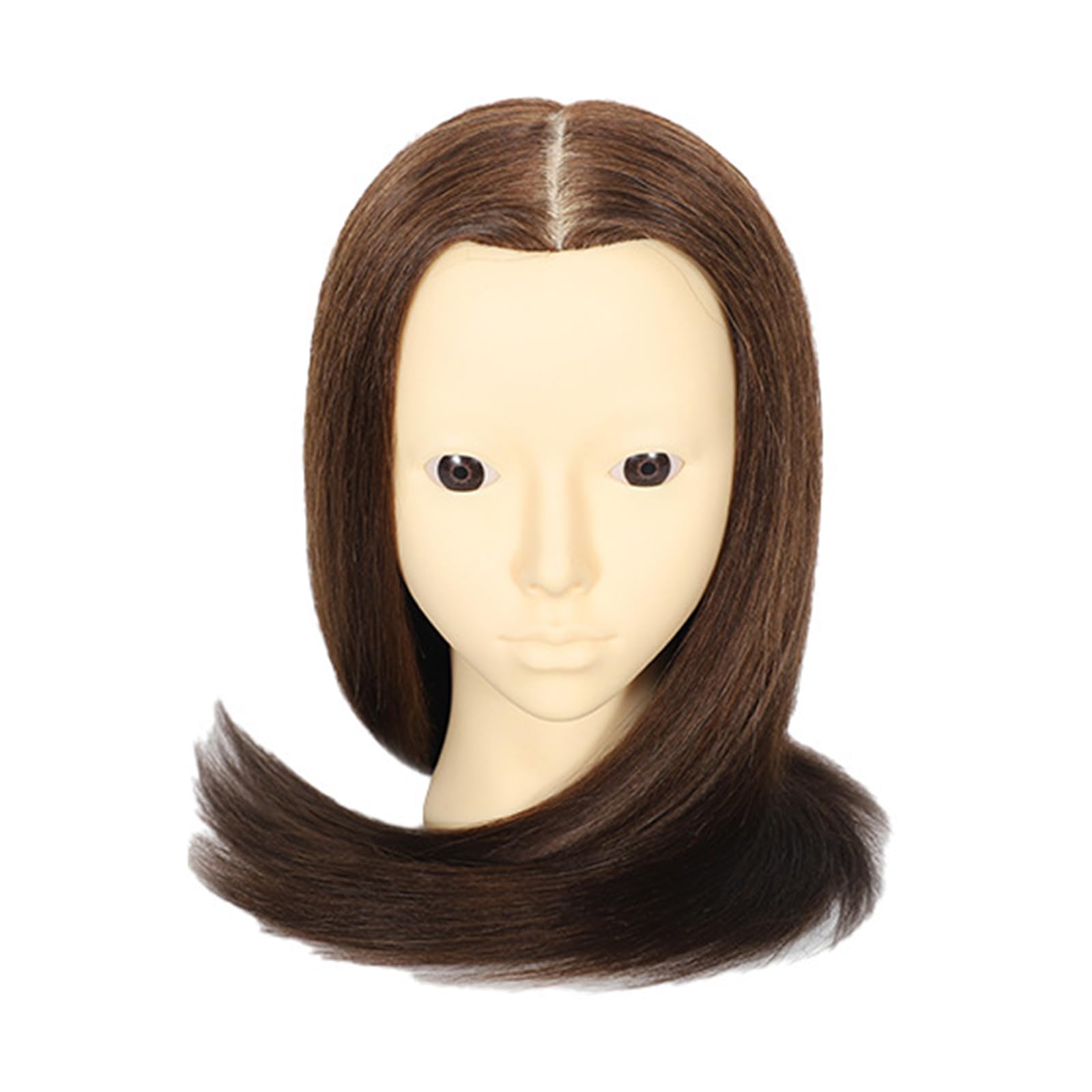 Manicans Full Head Manican Head 65cm/26in für Haarstyling, Manikin Kosmetologie, Make-up, Friseurausbildung-No Makeup Version