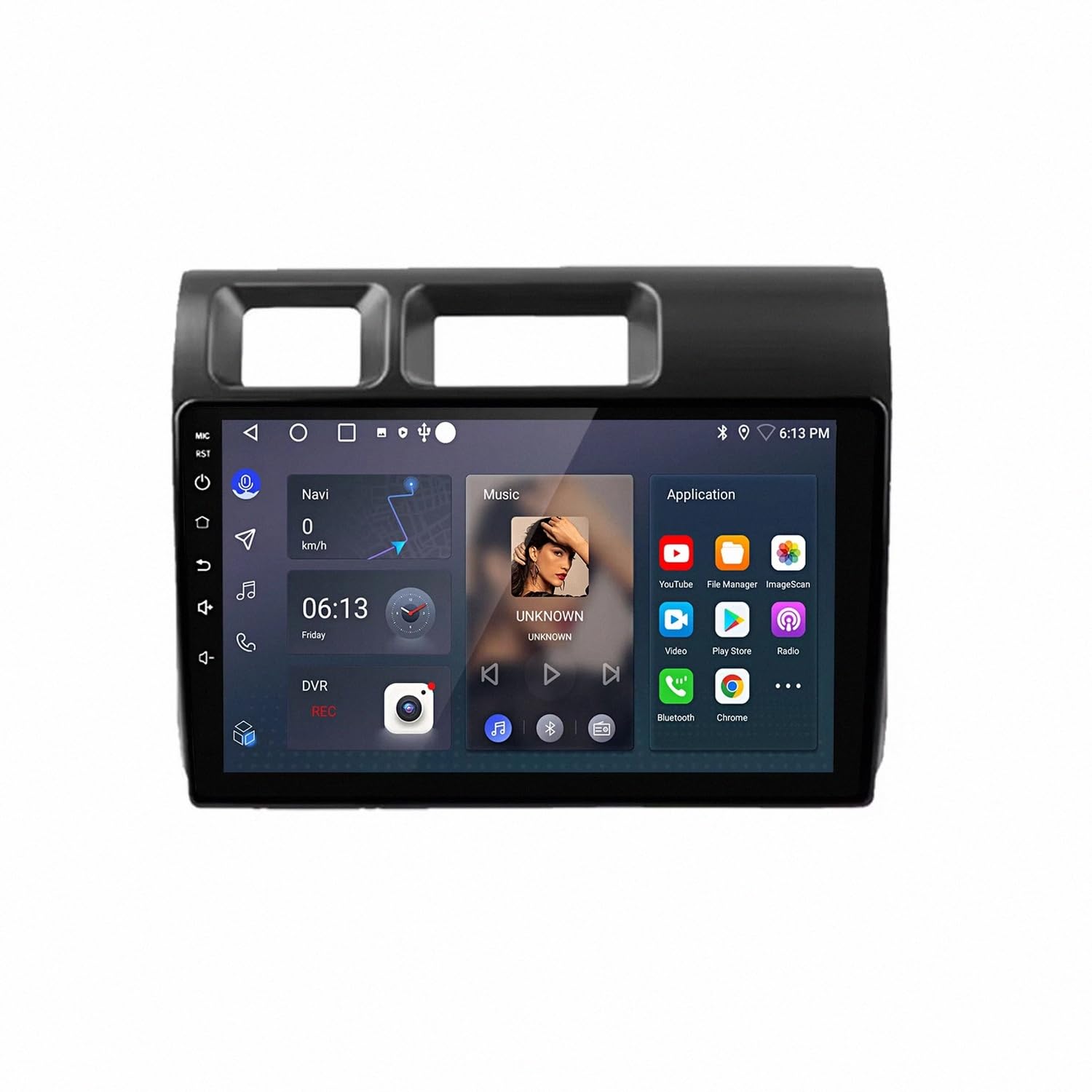 Car Stereo Carplay Radio de Coche para Toyota Land Cruiser 8 J70 70 2023-2024 Soporta Bluetooth, Control Volante, USB, WiFi, 4G, Mirror-Link, GPS Navegador/Radio FM, 4 Nuclear 2G+32G
