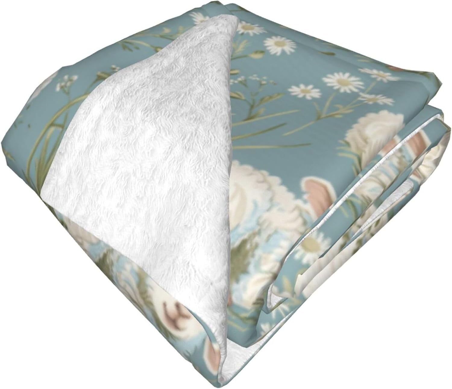 Cute Sheep Blanket Gifts for Women Kids, Farm Lamb Animal Theme Flannel Blankets, Warm Cozy Soft Throw for Bedroom, Camping, Couch, Decor 50x60 in - Image 5