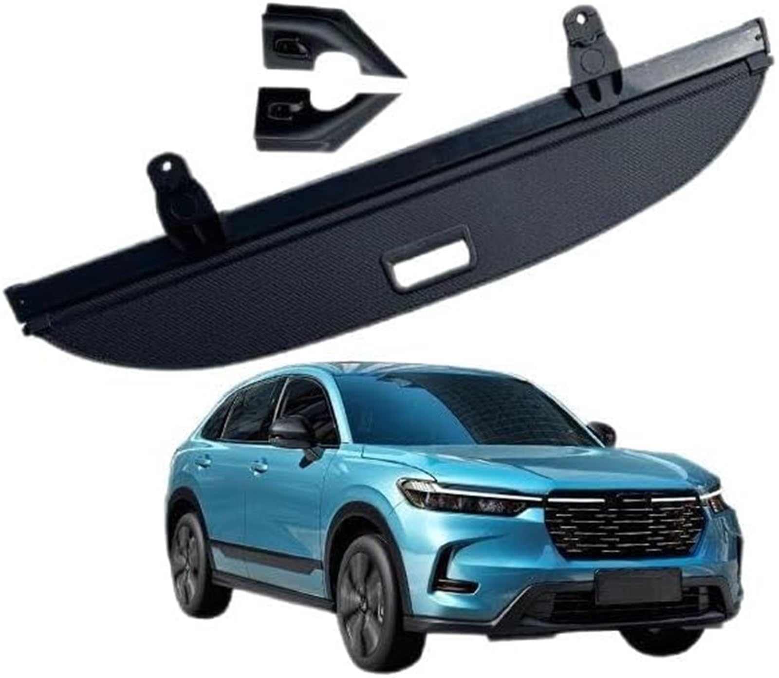 Fhjwqronte One Color Cargo Area Storage Rack Retractable Trunk Cargo Cover Luggage Shade Shield, For Hrv 2016-2022 Canvas