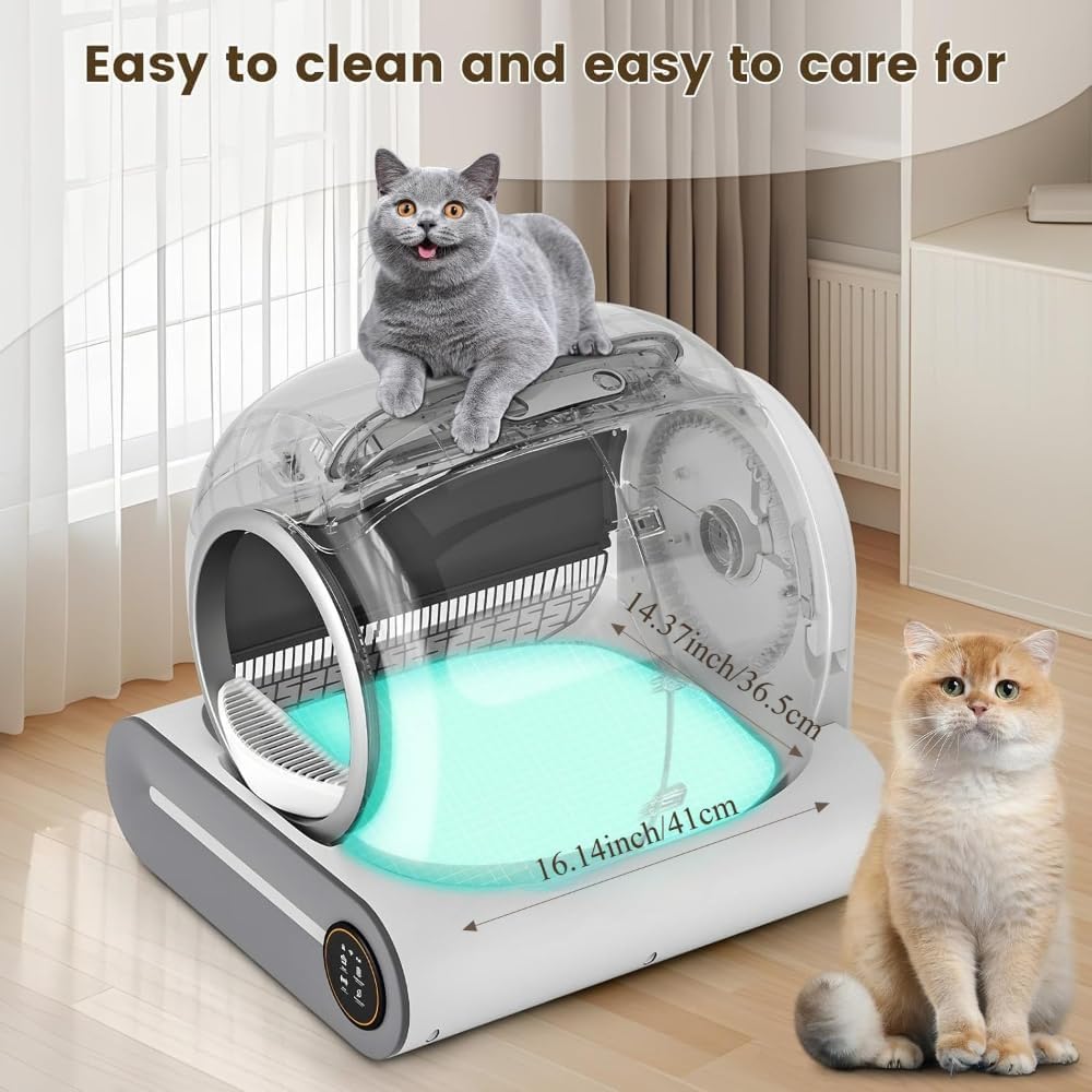 Tapis de litière pour chat en silicone antidérapant pour bac à litière automatique Gris 49.99x45.00x1.00 cm