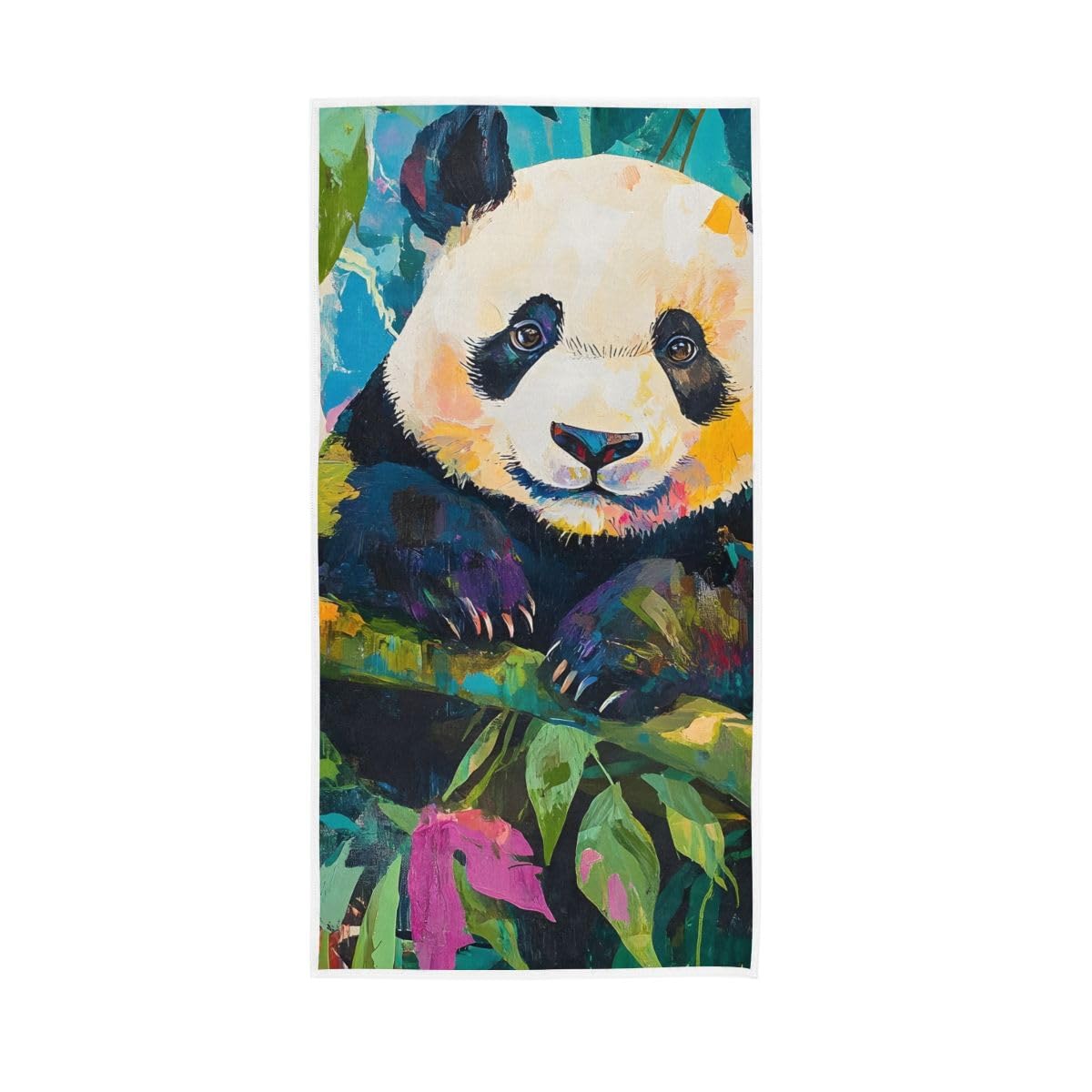LSRCPD Panda Bears Cute Hand Towels for Bathroom, Hand Towels for Bathroom, Shower, Hotel, Spa 15 x 30 Inches