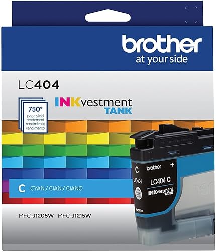Brother Cartucho de tinta original LC404C Cyan INKvestment Tank