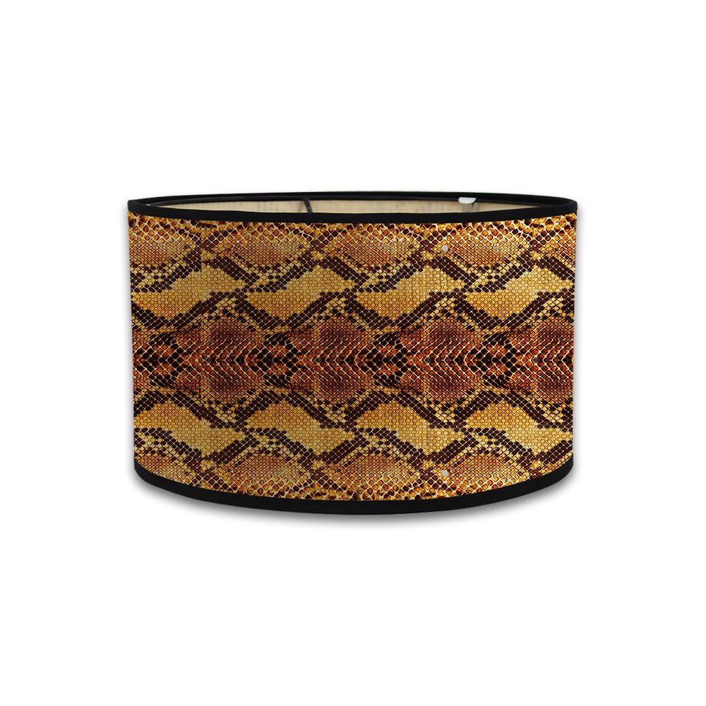 Morbuy Bamboo Lampshades Animal Patterns Round Lampshade for Table Lamps Ceiling Light Shades Pendant Lamp Shade Home Decorative for Wall Lamp, Bedside Lamp, Floor Lamp (Python)
