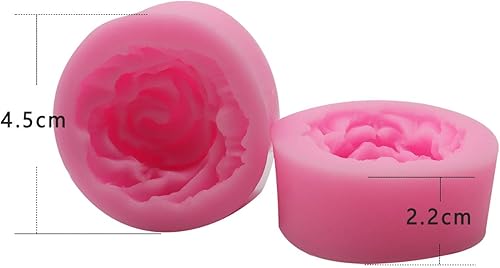 Miniatura 4 de 2 moldes de silicona en forma de rosa con flores 3D para cupcakes, postres, chocolate, gelatina, decoración de galletas, joyas, pasteles, chocolate,