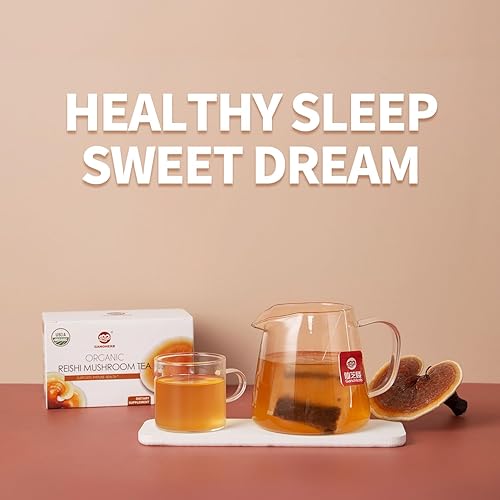 Miniatura 3 de GANOHERB USDA Té orgánico de hongos Reishi con 100 de hierbas de ganodema para el sistema inmunológico de impulsar el sistema inmunológico-vegano