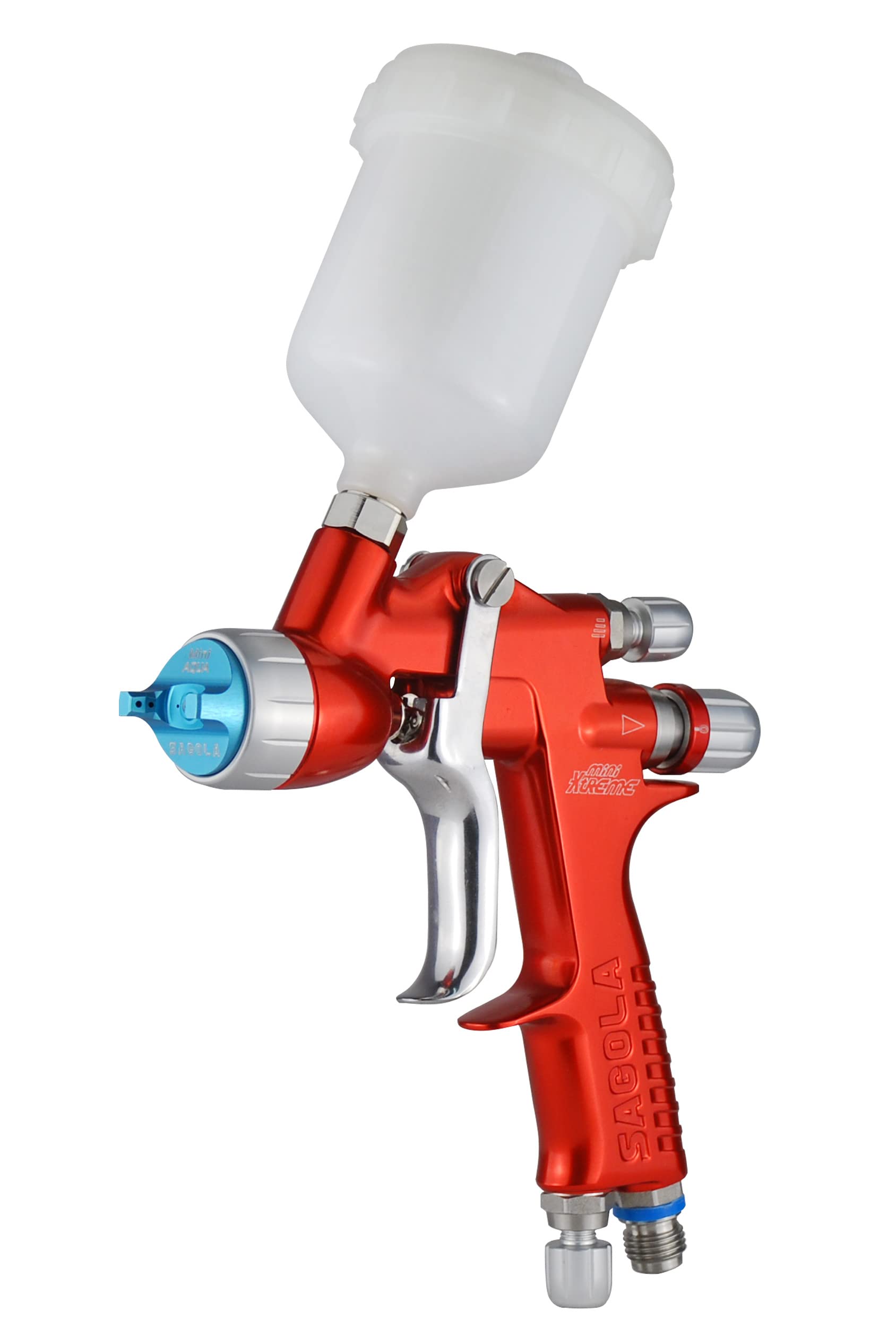 Sagola Mini Xtreme Gravity fed Spray Gun (Mini Aqua Air Cap, 1.00mm)