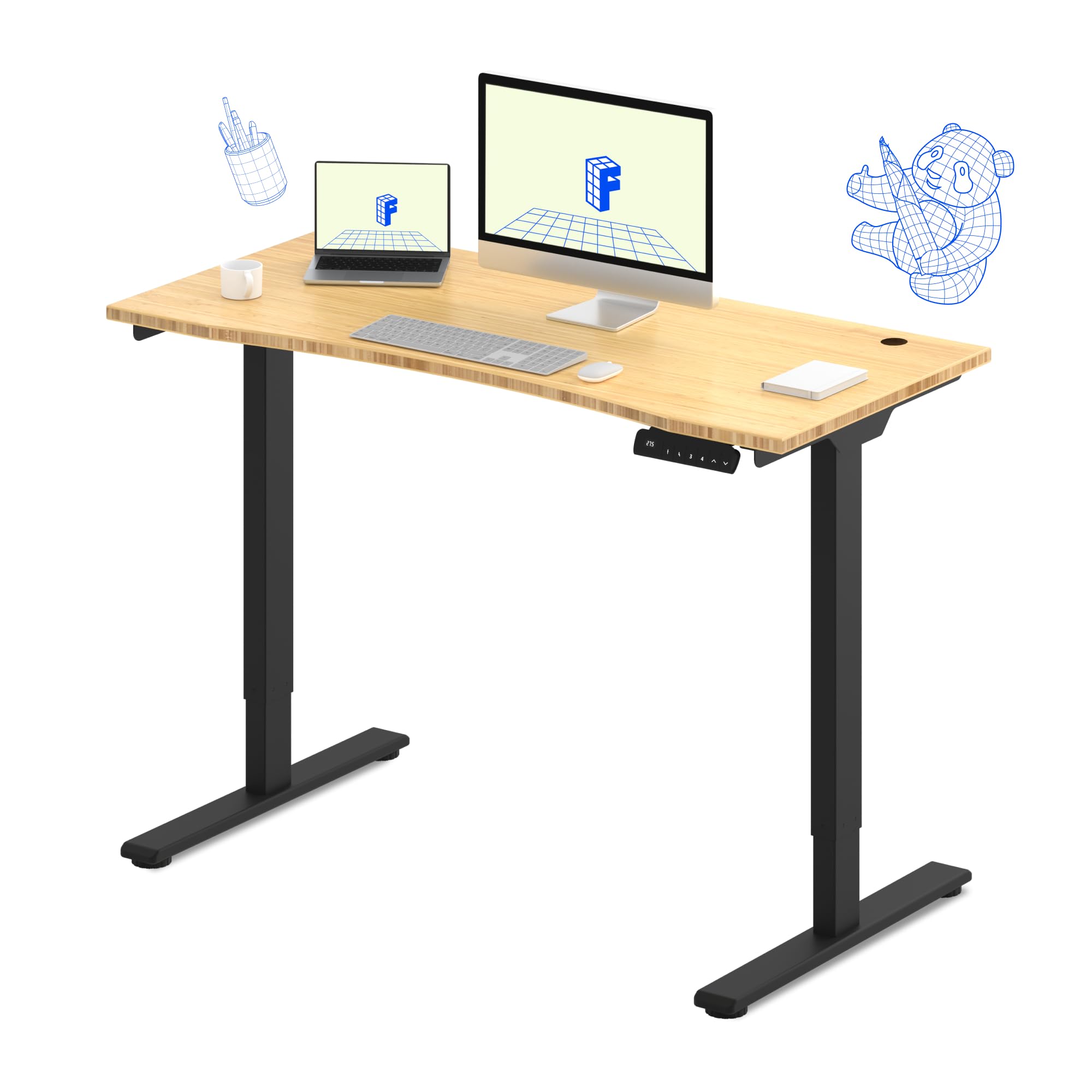 Amazon.com: FLEXISPOT E3 Bamboo Dual Motor Electric Standing Desk