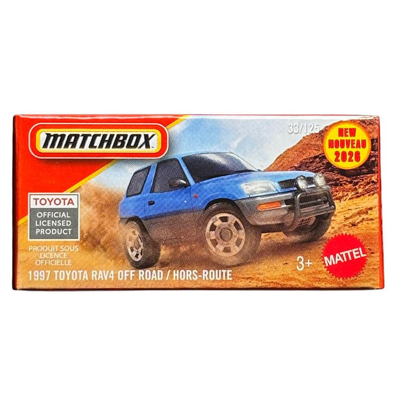 Image of Hot Wheels 2025 Match Box 1997 Toyota Rav4 Off Road for 3 Years & Above 33 /125 (Blue)