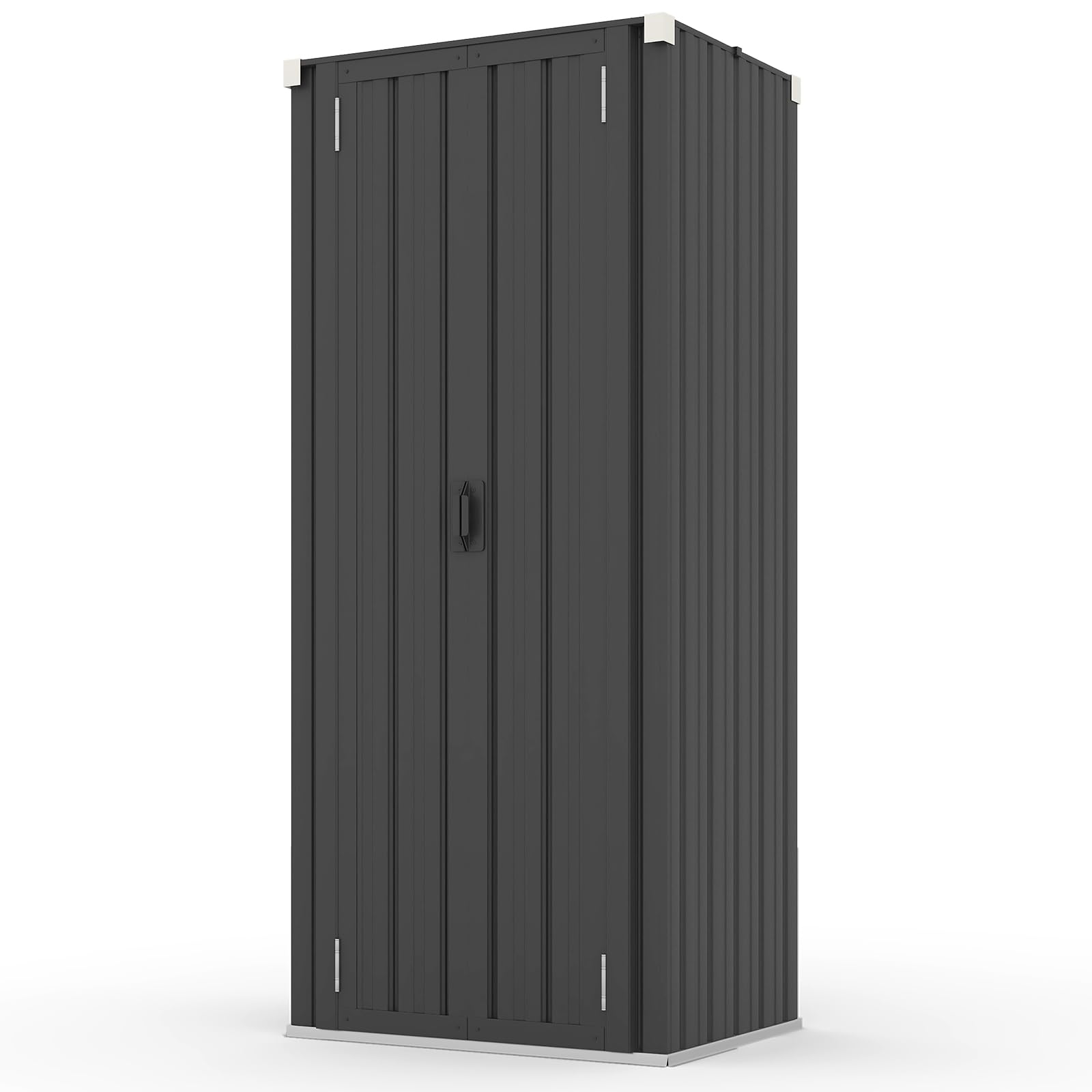 YODOLLA Armoire de Rangement Extérieure à 3 Niveaux,Abri de Jardin Métal