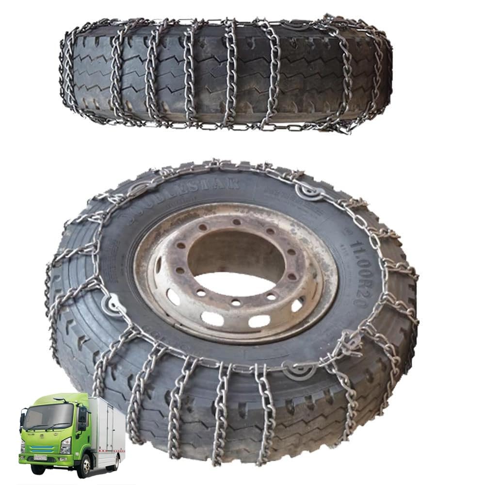 9mm Set of 2 Snow Tire Chains for Car SUV Pickup Trucks Van Trucks ATV Semi Trucks Light Truck Heavy Goods Vehicles 9R22.5 9mm 295/80R22.5